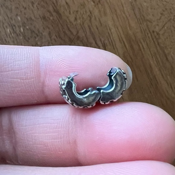 Retired Pandora Flowers Safety Clip Stopper Charm Sterling Silver 925 EUC - Picture 9 of 10